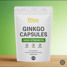 Ginkgo biloba capsules 15,000 mg vegan, strong UK made effective