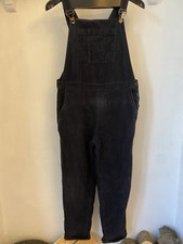 Seasalt  Metalcraft  Bib and Brace Blue Navy Cord Dungarees Side Buttons  Uk 12