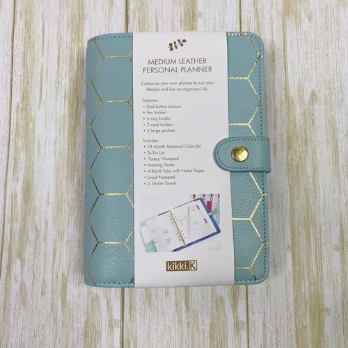 Kikki teal blue hexagon - k,