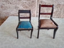 Antique Vintage German Dolls' House Furniture & Miniatures Waltershausen Chairs