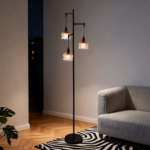 Light black floor lamp - black,