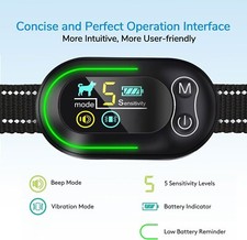 Dog Bark Collar, Rechargeable Anti Bark Training Collar,Large Medium Small Dogs