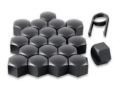 Set 20 17mm Black Car Caps