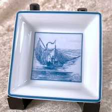Hermes Paris Ashtray Plate Dish Porcelain Mini Tray 2003 Limited Model 8 x 8 cm