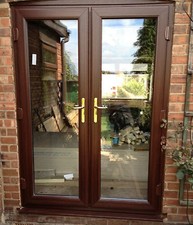 uPVC French Doors | 1100mm-1200mm | White, Brown, Oak, Grey, Black #0245