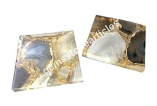 4"x4" White Agate Tea Table