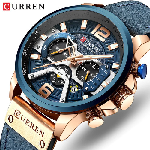 Mens analog leather sports - mens,