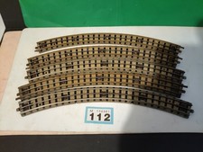 PRE-WAR STAMPED `HORNBY DUBLO` `OO GAUGE` 3-RAIL TRACK (FIVE ) 3710/EDA1 CURVES 