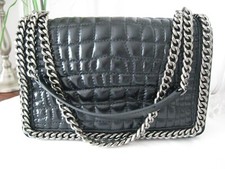 ZARA!! LARGE BLACK FAUX