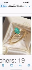 Stunning 18ct 750 Solid yellow gold Colombian Emerald And Diamond Ring