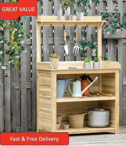 Garden potting bench - potting, table