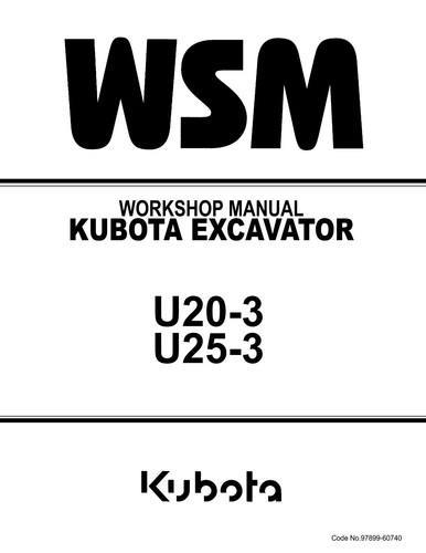 Kubota excavator u20 u25 3 - kubota, u20-3