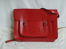 Vintage Quality Red Leather Medium Satchel Backpack Bag