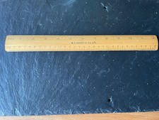 Vintage W. H. Hayden Wooden School Ruler 12"