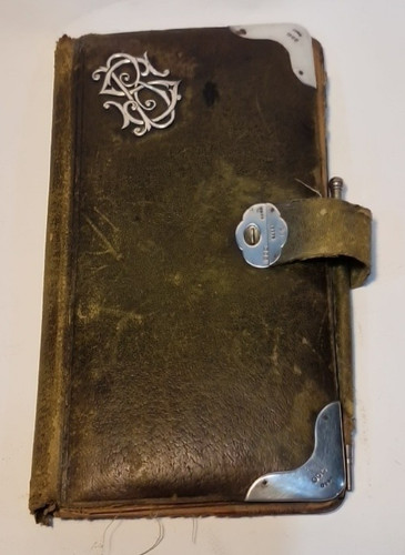 Antique silver edged card - antique,