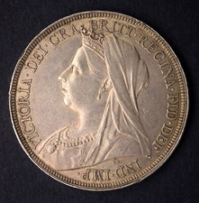 S3937, 1897 Queen Victoria Silver Crown LX, EF