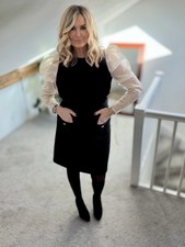 Zara Black Knit Top With Ivory