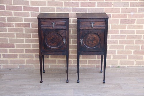 Pair georgian bedside - georgian,