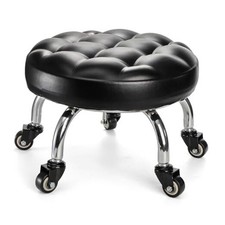 Round Low Rolling Stool, PU