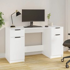 Computer PC Laptop Desk Table Shelf with Side Cabinet Bookstore Workstation