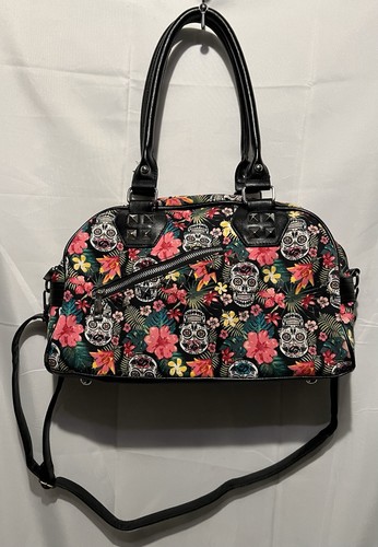 Banned skull roses - skull, stud