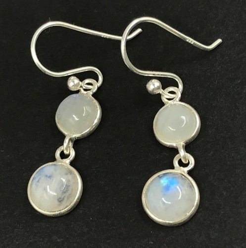 Rainbow moonstone round - rainbow, drop