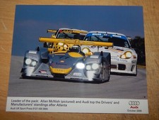 Genuine AUDI SPORT Allan McNish (Atlanta) 10" x 8" glossy press photo - Oct 2000