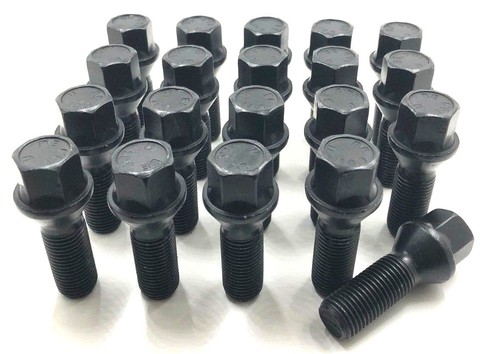 Alloy wheel bolts black - 20,