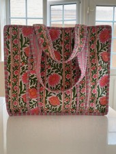 Indian Quilted Cotton Tote Bag