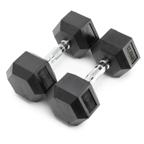 Hex dumbbells cast iron - hex,