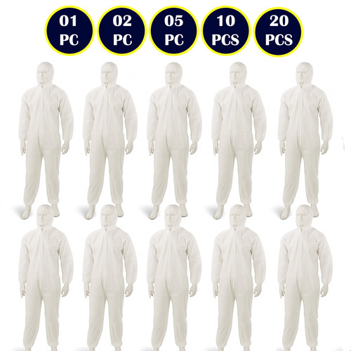 White disposable overalls suit - white,