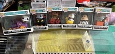 6 Funko Pop Nightmare Before Christmas Trains FULL SET & Protectors RARE CLOWN