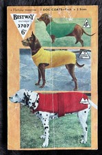 Vintage BESTWAY Number 3707 DOG COAT ORIGINAL KNITTING PATTERN 3 Designs 3 Sizes