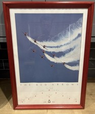 Royal Air Force RAF The Red Arrows 1991 Signed Wooden Framed Photo 64cm X 47cm
