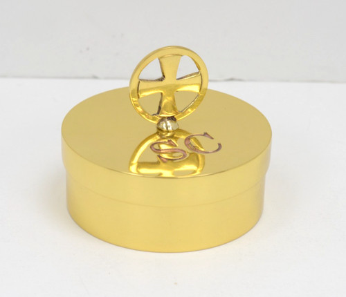 Large polished brass bishop - large,