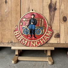 Vintage Birmingham Fire Insurance Plaque Cast Iron By Salop Iron 1977 No 623