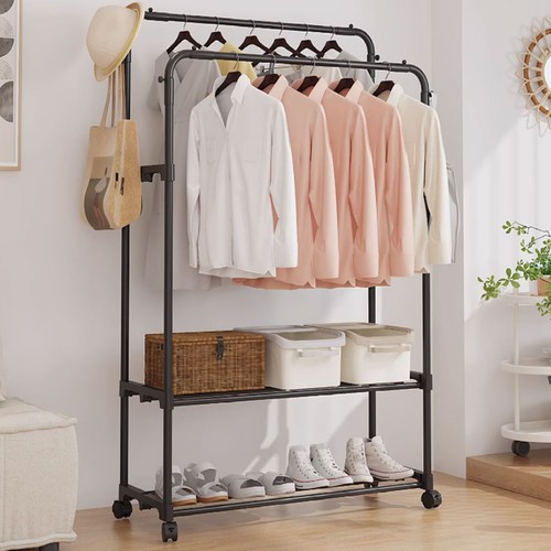 Double clothes coat rail - coat,