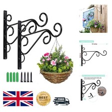 Chic 2Pcs Iron Wall Hooks - Ideal for Lanterns, Planters & Holiday Decorations