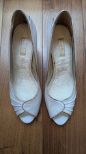 Rachel Simpson | Flo Wedding Shoes | Ivory Leather & Champagne Trim | Size 39