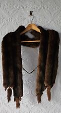Fabulous 1940s Vintage Brown Mink Stole Real Fur. Ideal Bridgerton Outfit Piece 