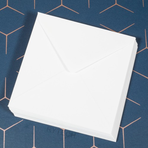 Square white greeting - white,