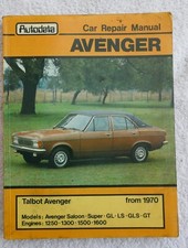 Talbot Avenger Autodata Car Repair Manual