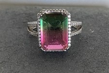 Watermelon Tourmaline Ring