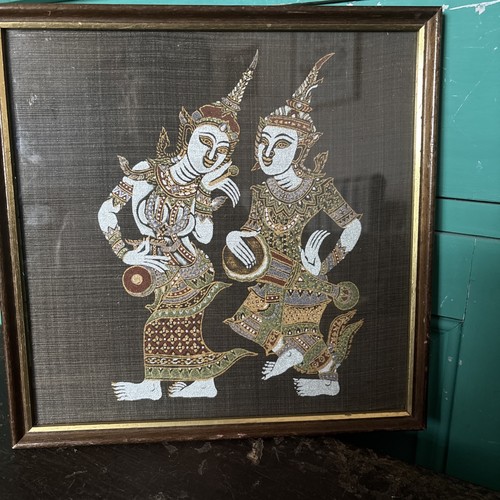 Vintage thai silk - thai, painting