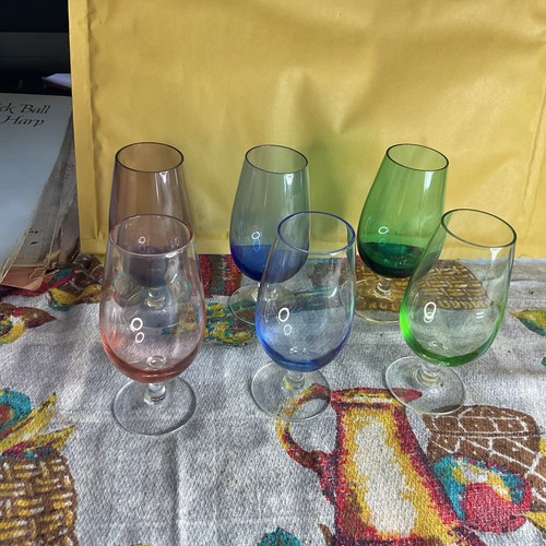 Set six vintage harlequin - of,