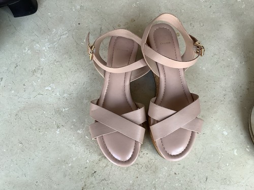 Dune nude pink - nude, wedge