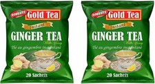 Gold Tea Instant Ginger Tea with Honey 360g (20 Sachets) (Pack of 2)