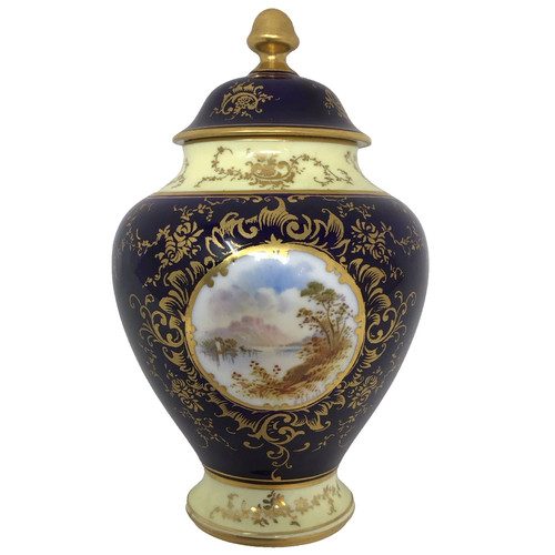 Antique coalport pedestal vase - antique,