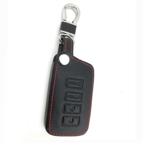 Button key chain bag black - 4-button,