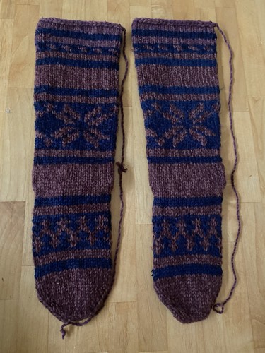 Stockings slippers hand - hand, knit